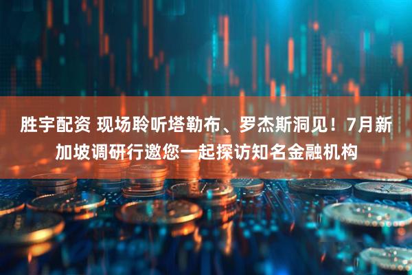 胜宇配资 现场聆听塔勒布、罗杰斯洞见！7月新加坡调研行邀您一起探访知名金融机构