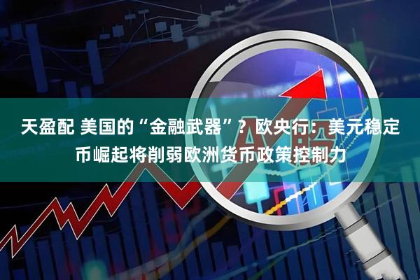 天盈配 美国的“金融武器”？欧央行：美元稳定币崛起将削弱欧洲货币政策控制力