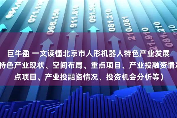 巨牛盈 一文读懂北京市人形机器人特色产业发展现状与投资机会（附特色产业现状、空间布局、重点项目、产业投融资情况、投资机会分析等）